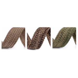Webbing "twisted look" 39 mm | 1 meter | Beige, brown, green | DIY, bag accessories, belts