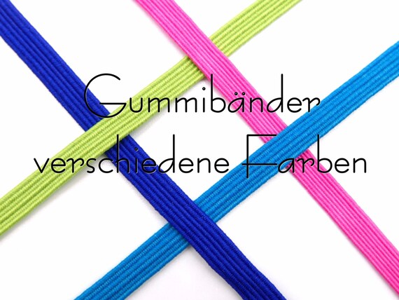 Gummiband flach 3m – Wäschegummi / Gummilitze – Breite ca. 6,6mm – viele Farben – Nähen, DIY, Kleidung, Haarschmuck (3 Meter - 1 EUR/m)