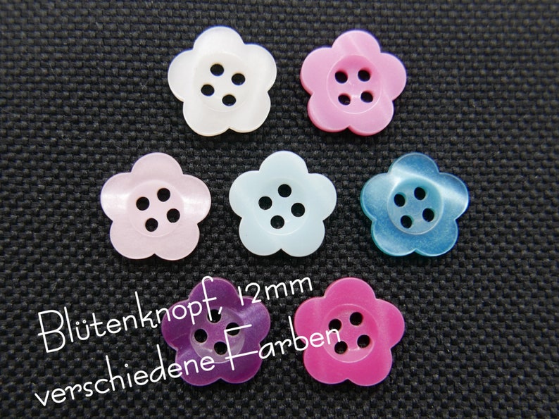 10 mini-bloemknopen, bloemknopen, diameter ca. 12 mm, verschillende kleuren om uit te kiezen afbeelding 2