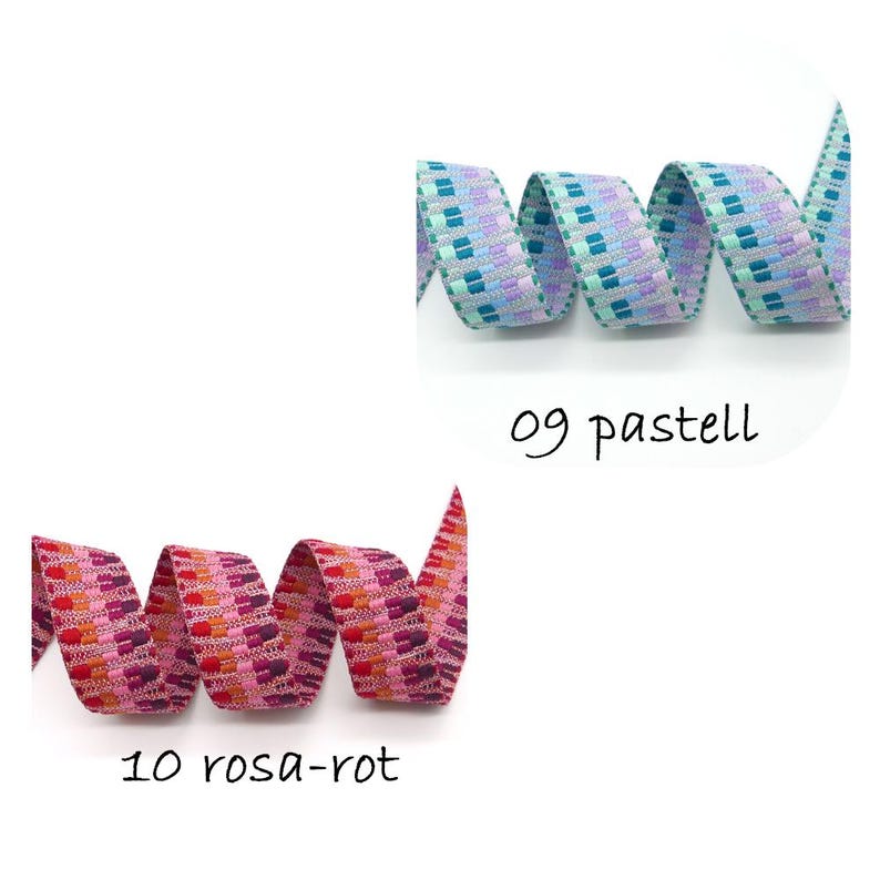 Gurtband Aztekenmuster 40mm 1m | Boho Ethno Taschengurt | buntes Gurtband für Taschen & DIY 画像 9
