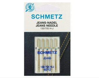 Schmetz sewing machine needle Jeans 130/705 H-J various sizes 80 / 90 / 100