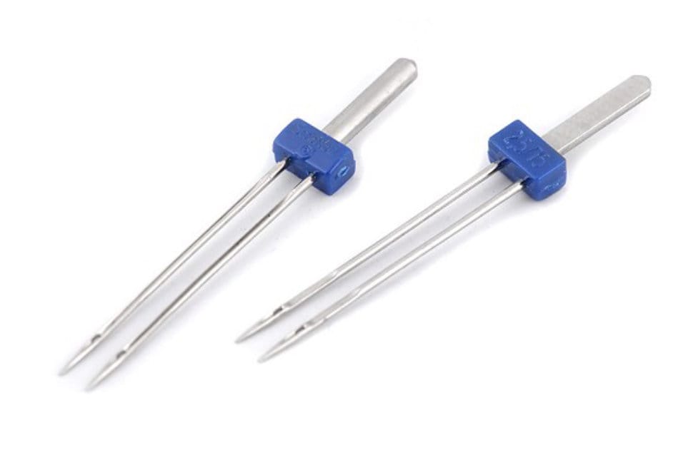 SCHMETZ Aghi Gemello Per Macchina Da Cucire - 2 Pezzi, Tipo Stretch 2.5/75, Per Tessuti Elastici E Jersey