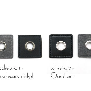 2 eyelet patches made of imitation leather, 3 x 3 cm, opening 8 mm image 10