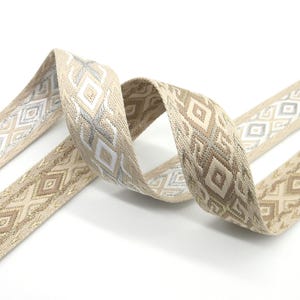 1 Meter Gurtband, Ethno, Breite ca. 38mm, beige-Töne