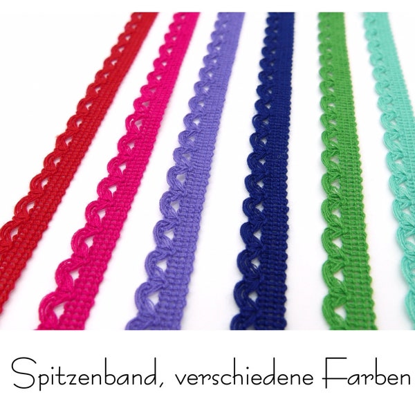 3 Meter (0,95 EUR/m) - Spitzenband Zierband, Verschiedene Farben