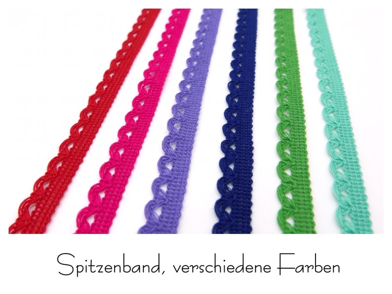 3 Meter 0,95 EUR/m Spitzenband Zierband, Verschiedene Farben Bild 1