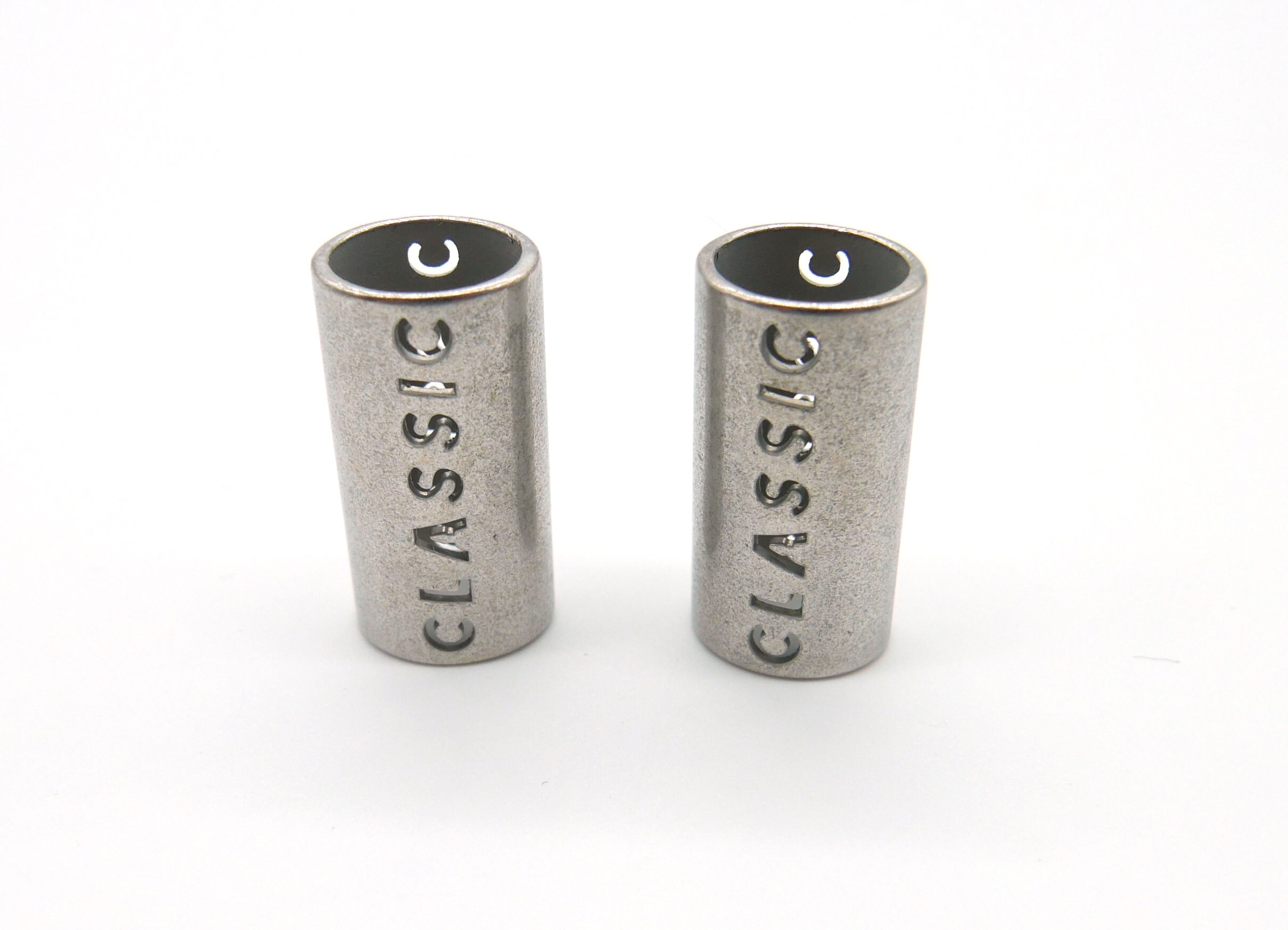 Kordelenden aus Metall silber, Kordelabschluss, Kordelstopper