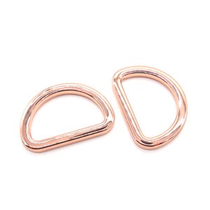 Mezzo anello D-ring - passaggio 25 mm, 2 pezzi, oro rosa/rame marca Zipper Zoo