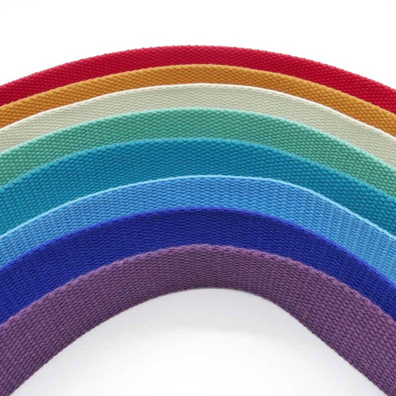 30 mm polycotton webbing | Bag strap by the meter (2 m) for bags, backpacks & DIY sewing | soft and robust image 1