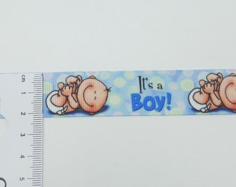 2 Meter (EUR 1,60/m), Ripsband Baby, blau