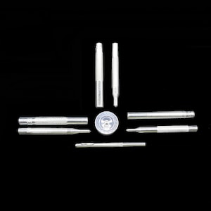 Druckknopf Werkzeug Set Leder | Schlagwerkzeug mit Lochstanzer & Amboss | Für Druckknöpfe 10mm 12,5mm 15mm
