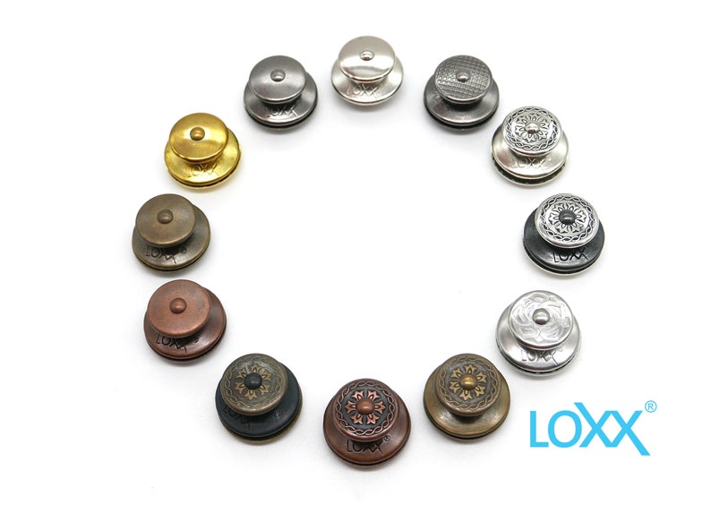 Boutons LOXX, différents designs et couleurs image 1
