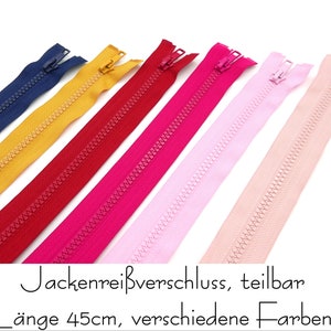 Rits deelbaar, 45 cm, 2 stuks