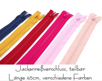 Zipper separable, 45 cm, 2 pieces