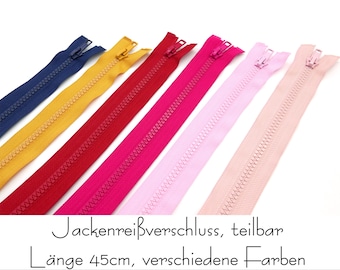 Zipper divisible, 45 cm, 2 pieces