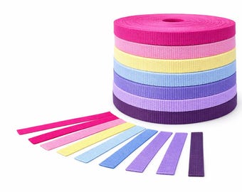 Sangle de 15 mm | Vendue au mètre (5 m) pour sacs, porte-clés et couture DIY | Nombreuses couleurs