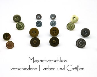 Metal Magnetic Closure – 5x Magnetic Snaps for Bags & Wallets | DIY Sewing Supplies | 15 / 18 mm