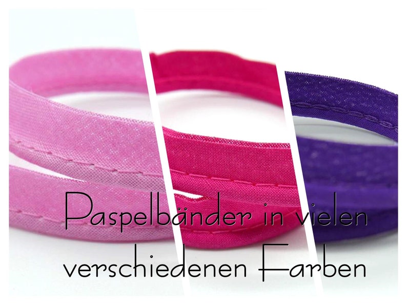 3 Meter 1 EUR/m, Paspelband, verschieden Farben zur Auswahl Bild 1