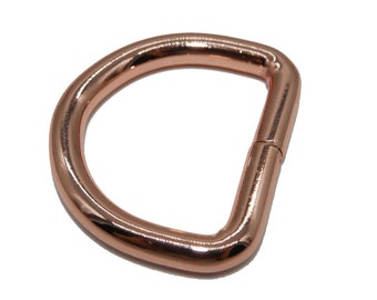 D-Ring, rosegold, 25 mm, 2 Stück