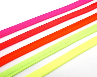 Neon piping tape 10mm – Satin piping tape fluorescent 1m, sold by the meter for sewing clothes & bags