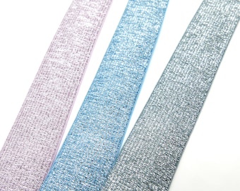 1 meter of elastic band with lurex in different colors, width approx. 27 mm