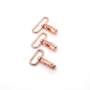 Moschettone 2 pezzi, oro rosa, passaggio 25 mm, 32 mm, 38 mm