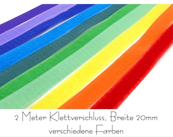 2 Meter (1,20 EUR/m), Klettband Klettverschluss, Breite 20 mm