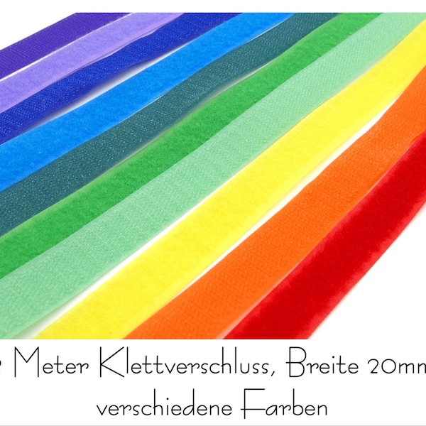 2 mètres (1,20 EUR/mètre), fermeture Velcro, largeur 20 mm