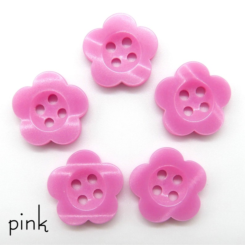 10 mini-bloemknopen, bloemknopen, diameter ca. 12 mm, verschillende kleuren om uit te kiezen pink
