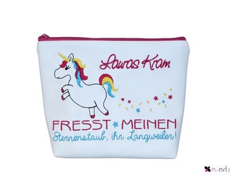 Kosmetiktasche Einhorn individualisierbar