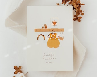 Postkarte hello little one A6