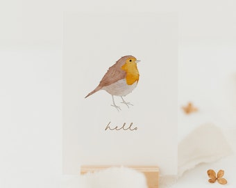 Postkarte Vogel - A6 / Postkarte zum Geburtstag, Postkarte Kindergeburtstag, Geburtstagskarte, Geschenk für Freunde, Kindergeburtstag