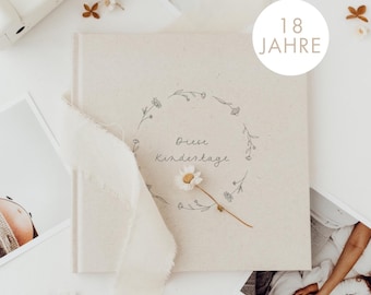 Kindheitsbuch - Erinnerungsbuch für die ersten 18 Jahre - Diese Kindertage - Album für die Kindheit - personalisiertes Geschenk - Fotoalbum