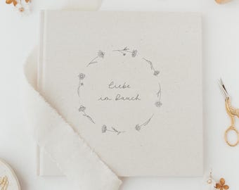 Schwangerschaftstagebuch - Liebe im Bauch - 9 Monate Bauchgefühle - für werdende Mamas - Geschenk zur Schwangerschaft - Erinnerungsalbum