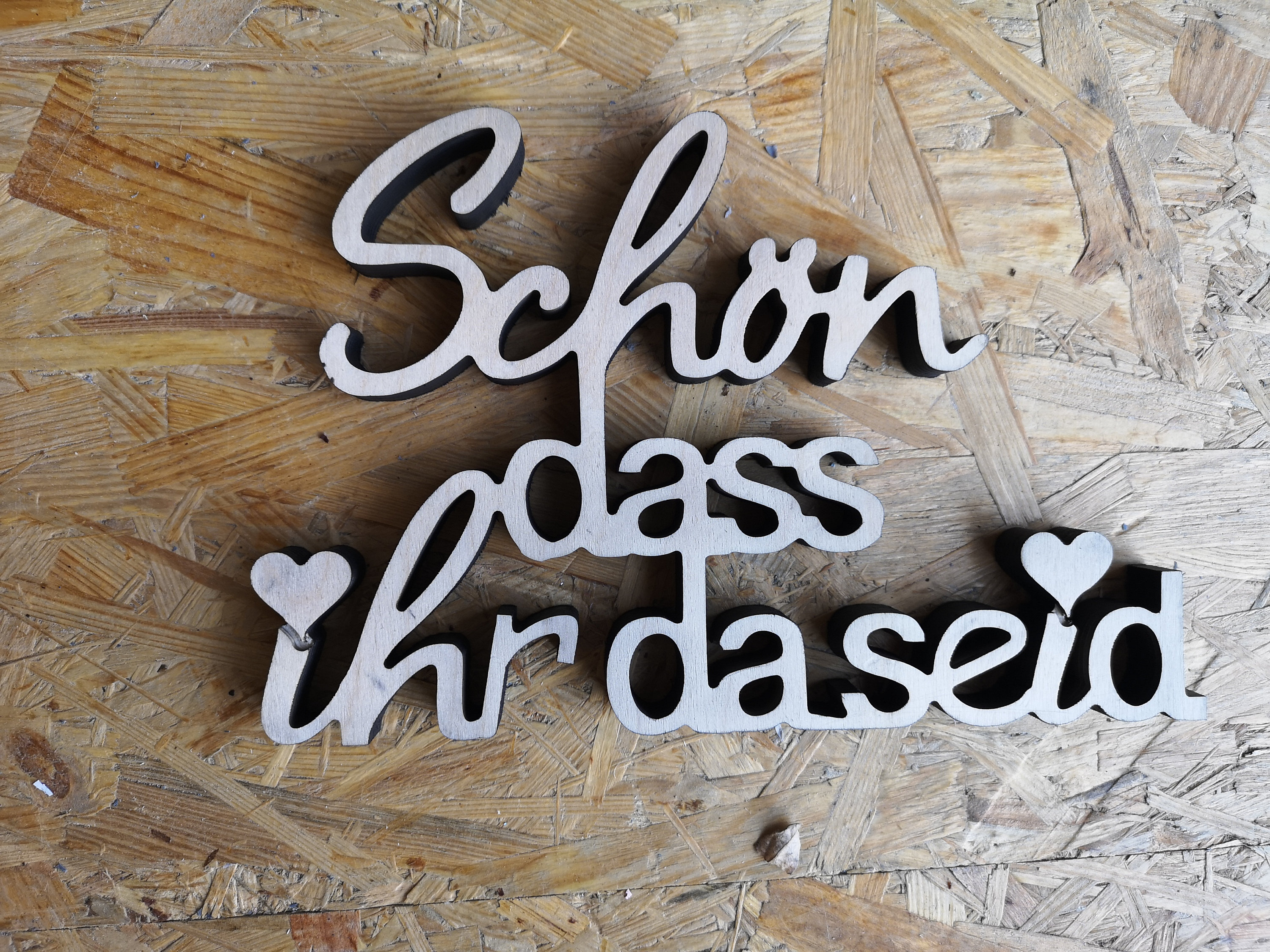 Schriftzug SCHÖN dass IHR da Seid mit Herz aus Holz Etsy.de