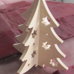 Weihnachtbaum 3D aus Holz Weihnachten Bild 2