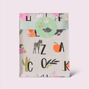 Geschenktüten Einschulung  Schulanfang | Tiere, ABC, Buchstaben  | Papiertüten Flatbags
