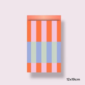Geschenktüten kariert rot, blau | Papiertüten Flatbags Geschenktüten