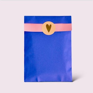 Geschenktüten Blau einfarbig Uni | Rosa - Blau | Papiertüten Flatbags Papiertüten