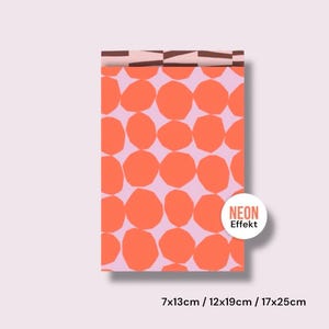 Geschenktüten Punkte Rot Neon Retro  | Papiertüten Geschenkverpackung Kindergeburtstag