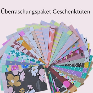 Überraschungspaket !!!  10 Geschenktüten ~ Gr. S & M | gemischte Auswahl  | Papiertüten Flatbags