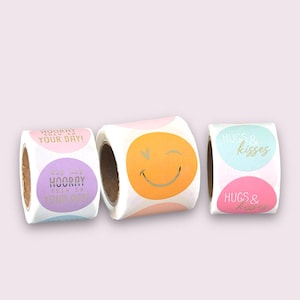 Aufkleber Mix bunt Smileys  Herz Love Geburtstag | rosa türkis gold pink | Sticker Goldeffekt Verpackung