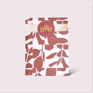 Geschenktüten modern schlicht | bordeaux rot  | Papiertüten Flatbags