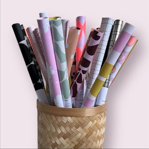 Mini-Geschenkpapier-Rollen Überraschungs-Mix 5 oder 10 Rollen  (30x50cm)