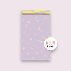 Geschenktüten Punkte Neon Lila  | Papiertüten Flatbags Partytüten