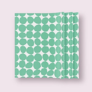 Seidenpapier gepunktet grün weiß  gepunktet retro | Geschenkpapier Produktverpackung Geschenkverpackung