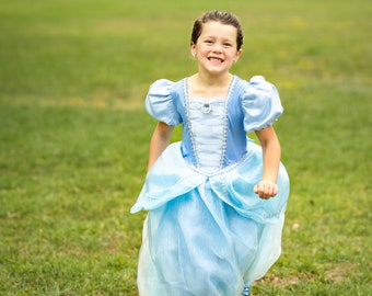 Cinderella Dress, Disney Princess Dress Cinderella Costume, Cosplay, Blue Dress, for toddler, child, girl, Princess Costume