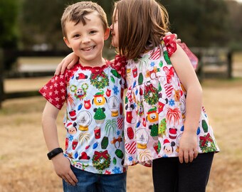 boy and girl matching disney outfits