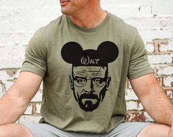 Walter White Disney T-shirt, Men's Disney Shirt, Funny Disney Shirt, Breaking Bad Mickey Shirt, Walt Disney Men's Shirt, Walt Shirt