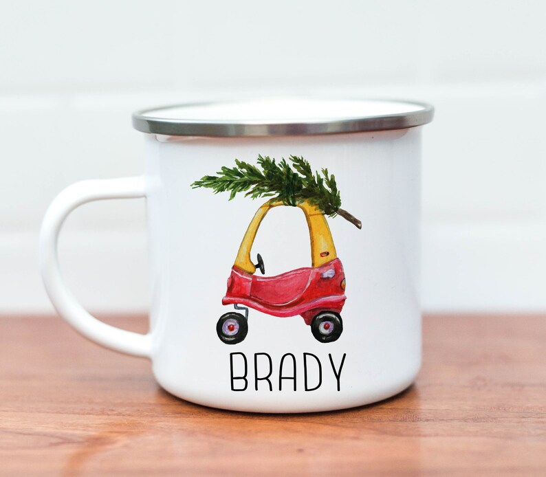 Personalized Kids Cup, Christmas Kids Cup, Hot Chocolate Mug, Custom Kids Cup, Stocking Stuffer, Birthday Party favors, campfire mug image 4